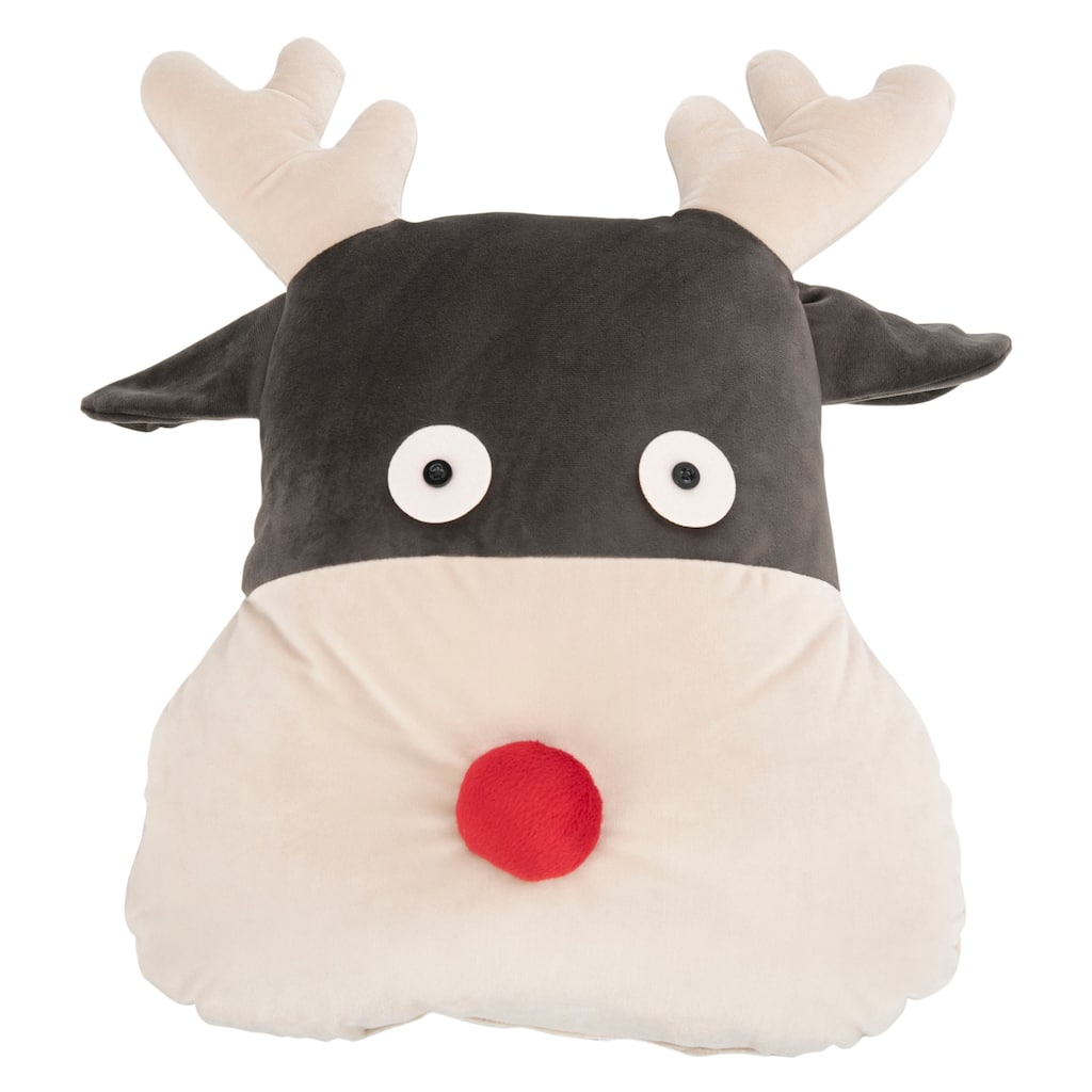 SAFAVIEH Holiday Odette Multicolored Reindeer 12-inch Decorative Pillow
