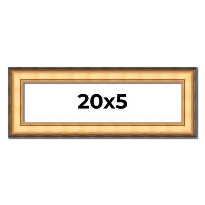 20x5 Frame Gold Plein Aire Solid Wood Picture Frame Width 2 Inches |