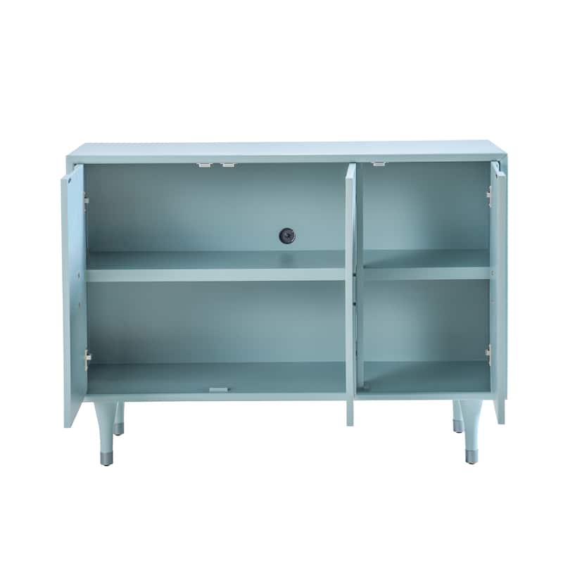StyleCraft Modern Geo 3-Door Cabinet - Skye Blue