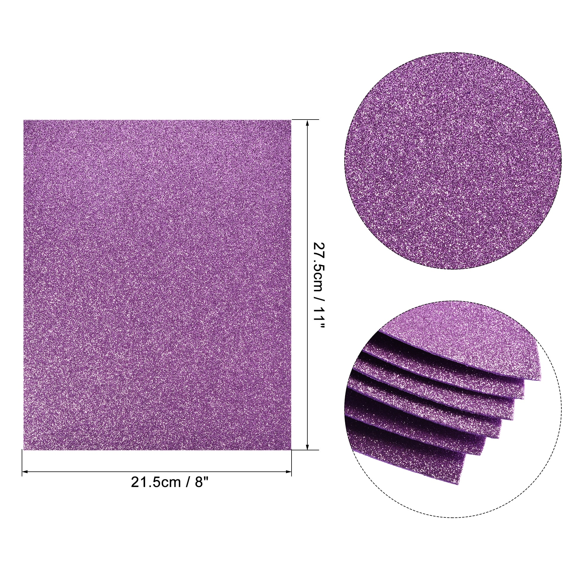 Glitter Craft Foam Sheet Pink - 2mm 9-inches by 12-inches