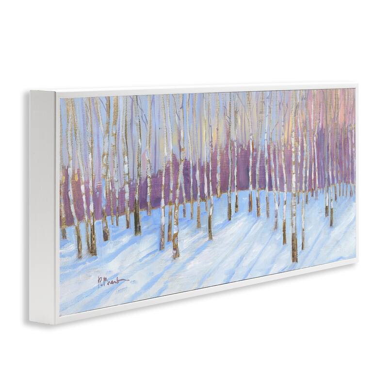Stupell Niveous Birch Tree Grove Framed Giclee Art Design By Paul Brent