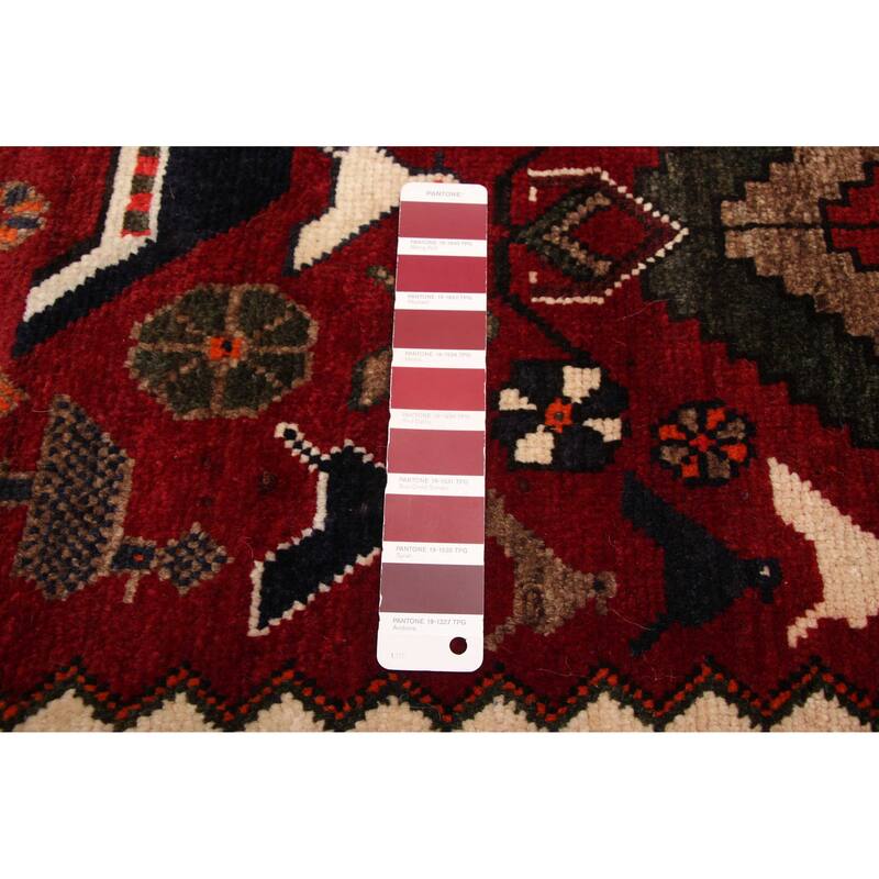 ECARPETGALLERY Hand-knotted Konya Anatolian Dark Red Wool Rug - 5'5 x 10'1