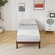 preview thumbnail 16 of 26, Basic Bed Frame Twin Wooden Bed Brown
