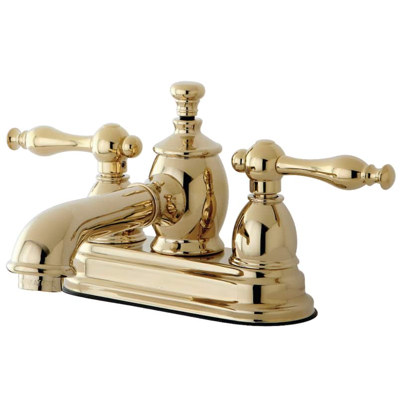 Naples 4 in. Centerset Bathroom Faucet - Polished Brass