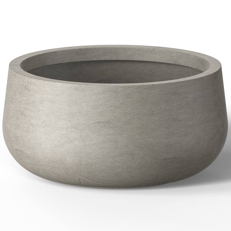 Tall Concrete Round Plant Pots / Large Indoor and Outdoor flower Planters