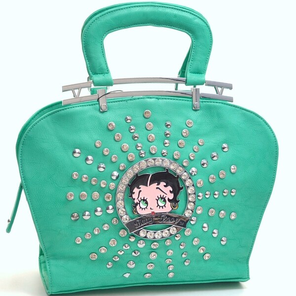 Shop Betty Boop® Rhinestone and Studs Shoulder Bag with ...