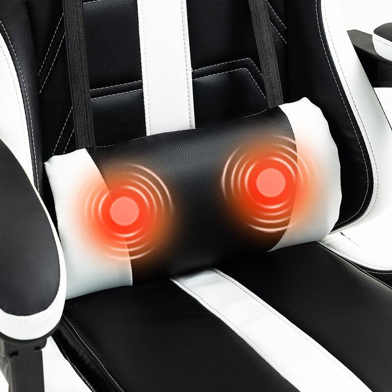 AVAWING Gaming Chair PU Leather Office Chair with Footrest