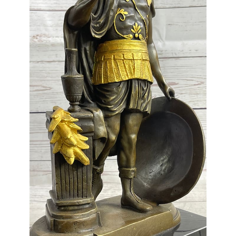 Odysseus Greek Warrior Roman Signed Bronze Art Sculpture Statue 16 Inches X 9.5 Inches