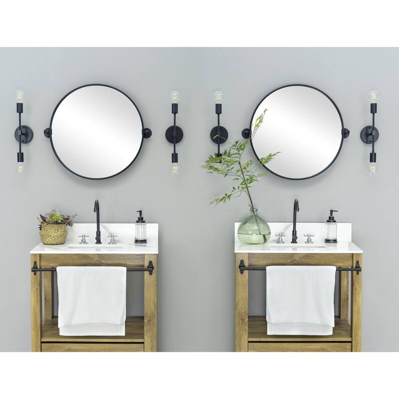 TEHOME Adlina Round Metal Wall Mirror - 24'' x 24''