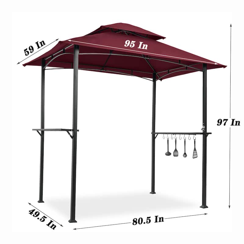 8 x 5 Ft Outdoor Grill Gazebo