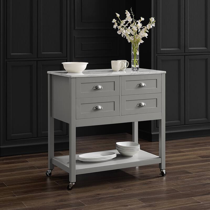 Crosley Connell Kitchen Island/Cart - Gray