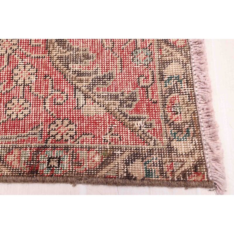 ECARPETGALLERY Hand-knotted Antalya Vintage Light Red Wool Rug - 8'11 x 12'3
