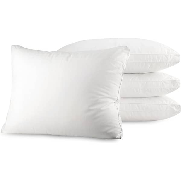 233TC Cotton Medium Firm Decorative Square Feather Pillow 2-Pack