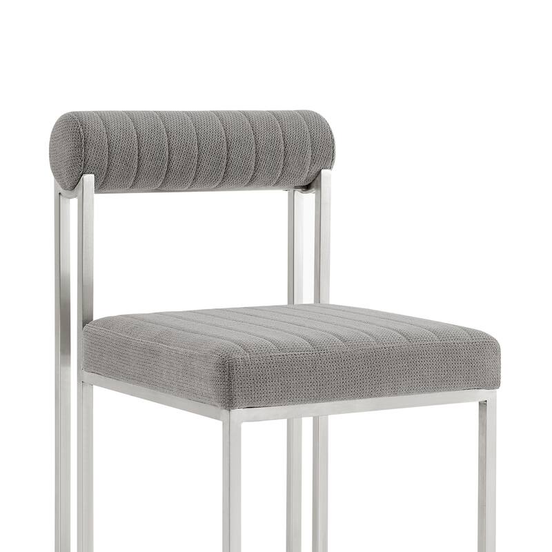 Anastasia Modern Upholstered Metal Dining Chairs - Set of 2