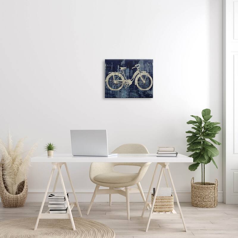 Stupell Rustic Bicycle Brushed Silhouette Canvas Wall Art by Amanda Wade