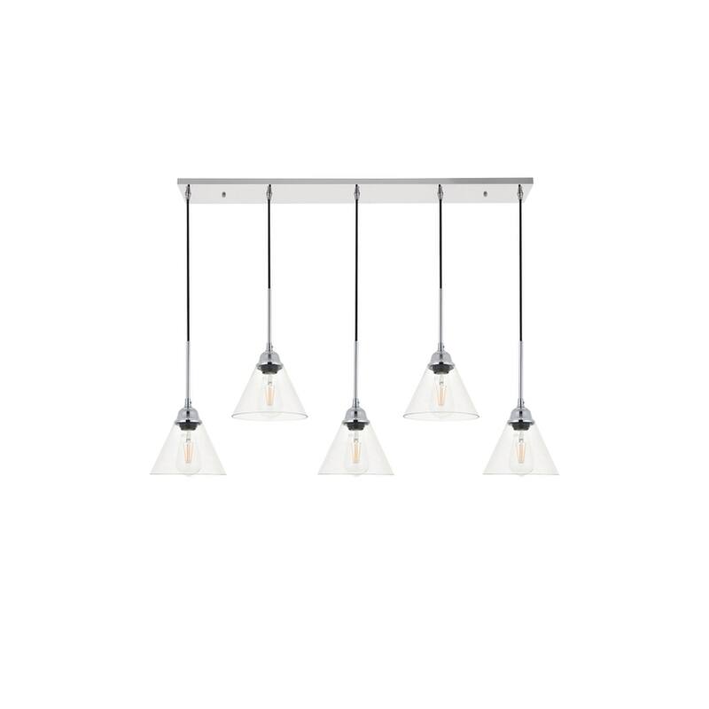 Histoire 5 light chrome Pendant