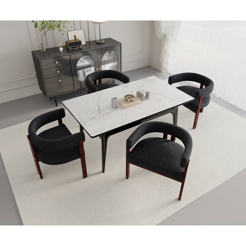 Chenille Barrel Chair Set Set of 2