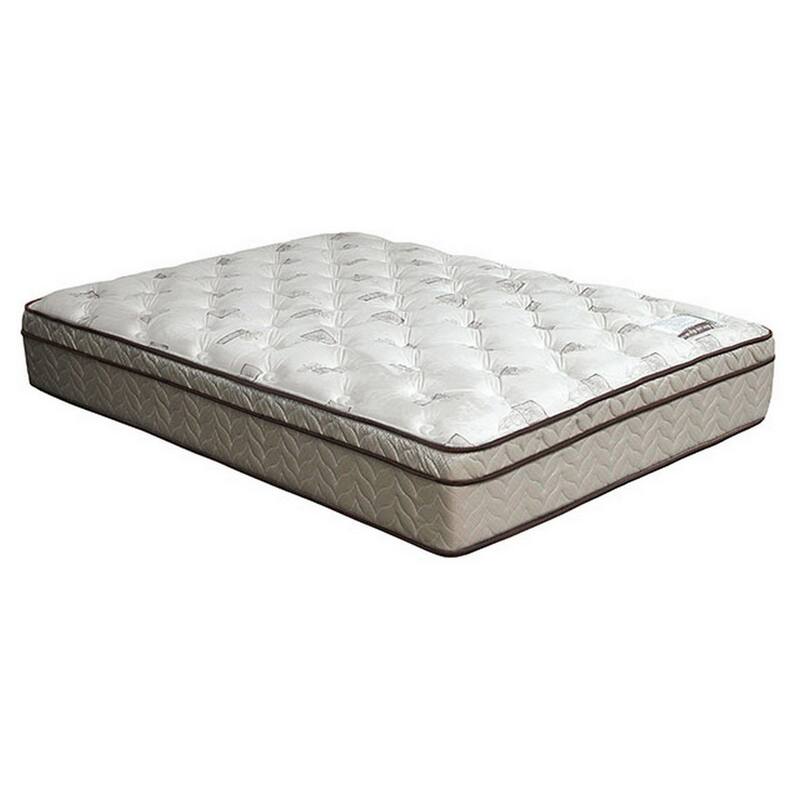 Yuk 7 Inch Queen Size Foundation Box Spring, Edge Support, Quilted Suede