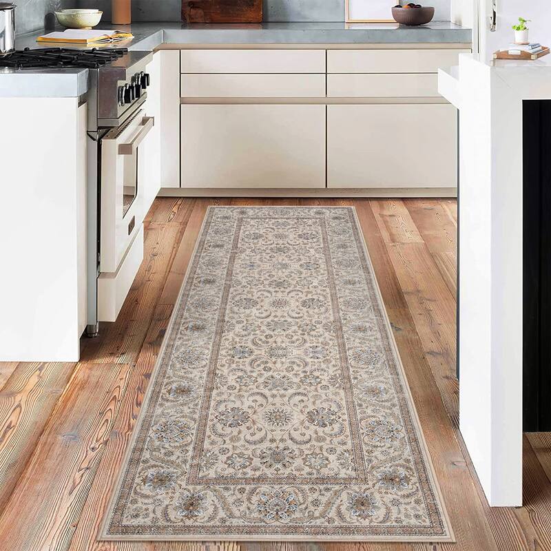 Washable Area Rugs for Living Room Stain Resistant Carpet Vintage Rugs Bedroom Low Pile Non Slip Accent Carpet