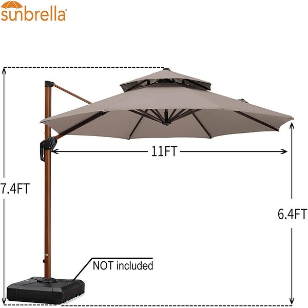 purple leaf cantilever umbrella