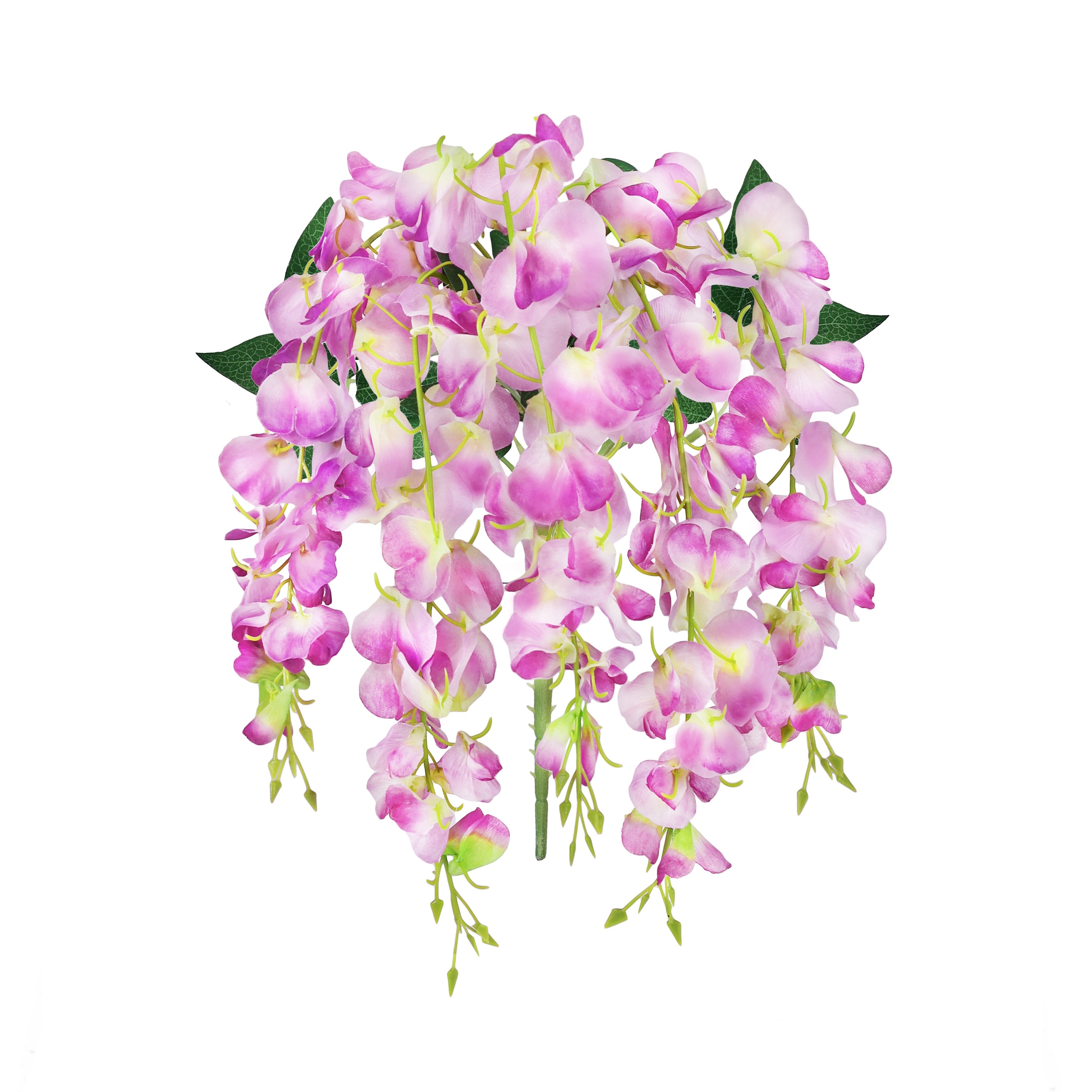 Set of 2 Lavender Artificial Wisteria Flower Stem Hanging Spray Bush 24in - 24" L x 10" W x 3" DP