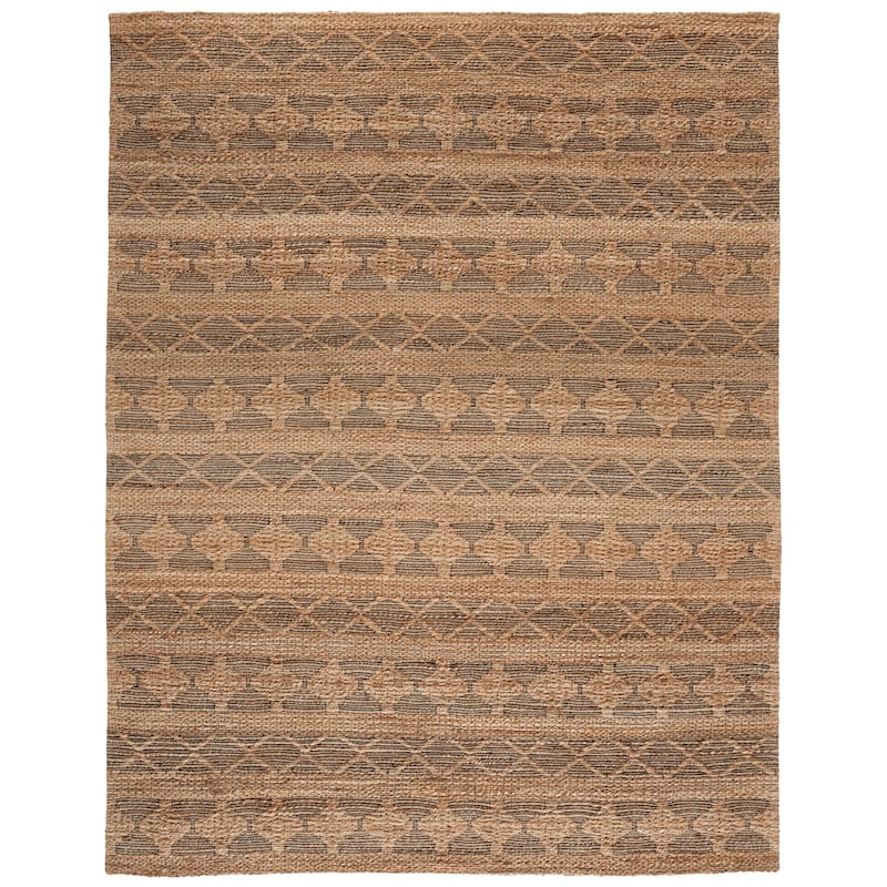 SAFAVIEH Handmade Natural Fiber Salvu Jute Rug - 9' x 12' - Natural/Black