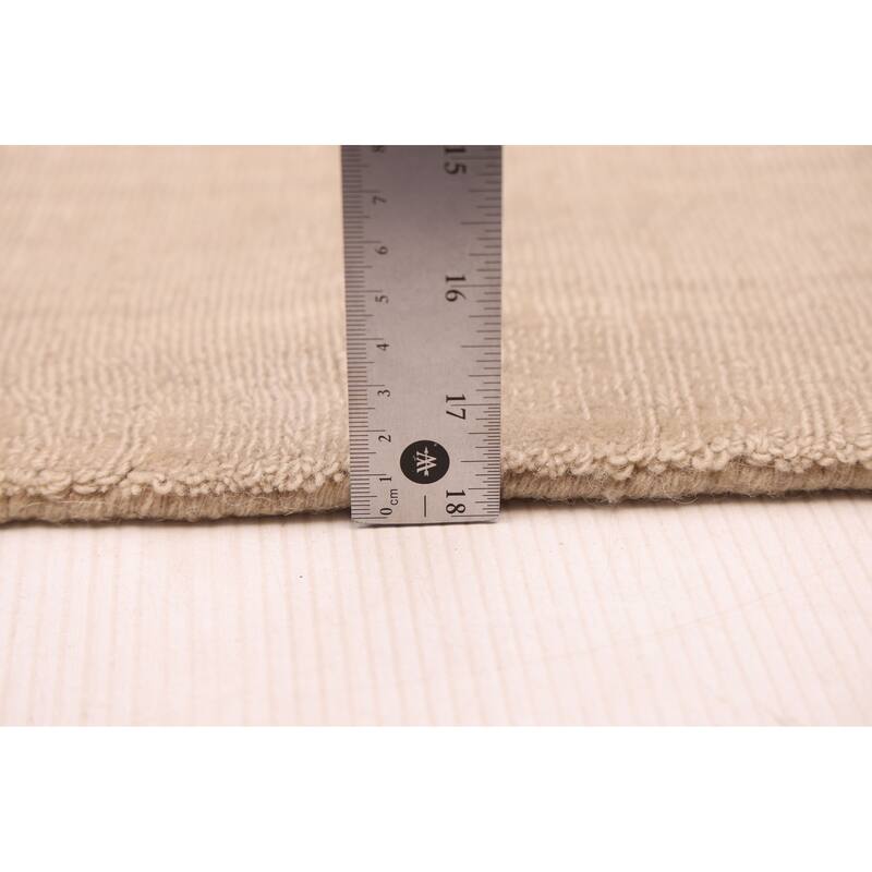 ECARPETGALLERY Hand Loomed Kashkuli Gabbeh Light Khaki Wool Rug - 9'11 x 13'0