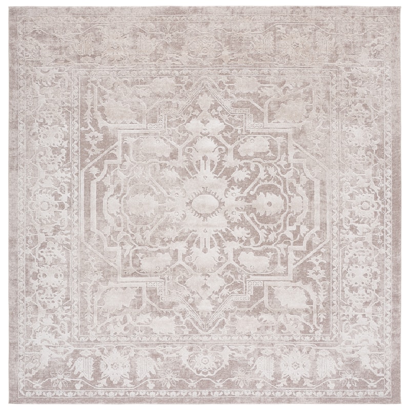 SAFAVIEH Reflection Gyda Modern Oriental Rug - 6'7" Square - Beige/Cream - Square