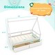 preview thumbnail 13 of 18, Costway Twin Size House Bed with Roof Safety Guardrail 2 Storage