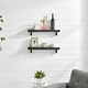 preview thumbnail 11 of 18, Danya B. 24" Floating Display Ledge Wall Shelves - Set of 2 Black