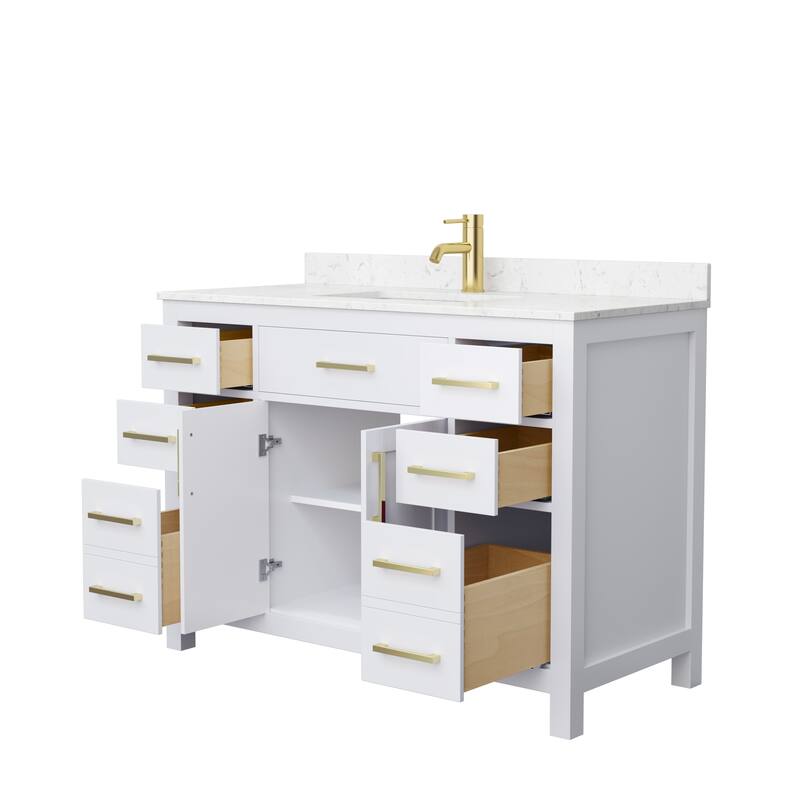 Beckett 48 Inch Single Vanity, Cultured Marble Top