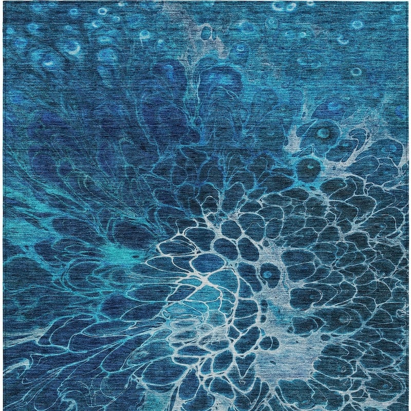 HomeRoots Abstract Transitional Rectangle Outdoor Rug