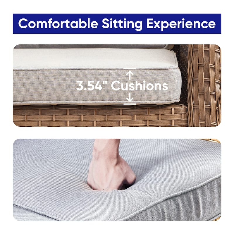 Gymojoy Outdoor Furniture Set Patio Wicker Chairs Set of 2