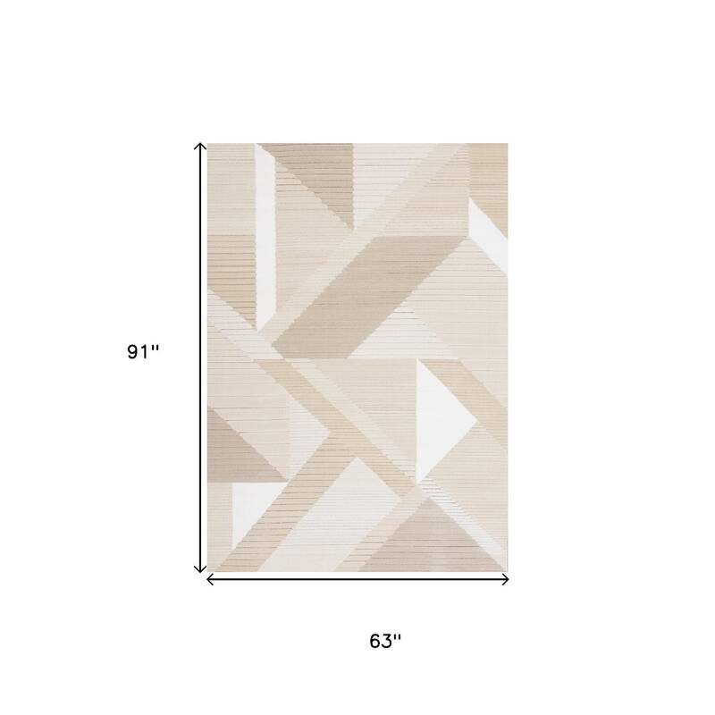 HomeRoots Geometric Modern Rectangle Area Rug