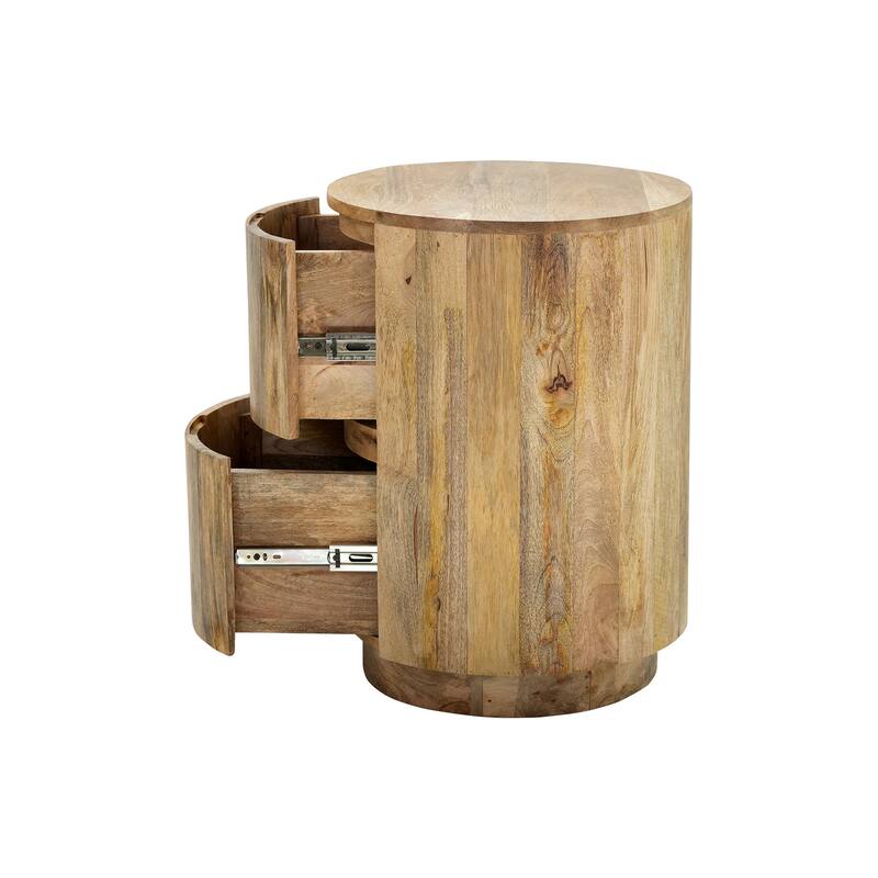 Carolina Living Kingston 2-Drawer 18" Round Nightstand