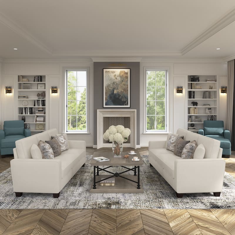 Bush Furniture Stockton Living Room Chaise Lounge with Arms