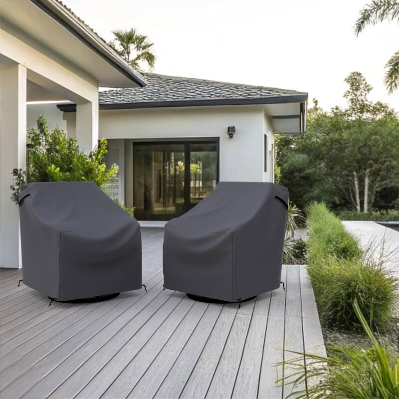 Forever Patio Furniture Cover For Outdoor Wicker Rocking Lounge Chairs with Swivel Base - 35.88 x 31 x 32