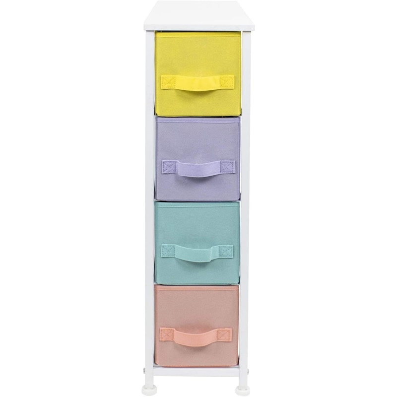 Narrow Dresser Tower with 4 Drawers - Vertical Storage for Bedroom