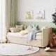 preview thumbnail 1 of 26, 81inch Twin Size Upholstered Daybed with Extendable Trundle,Twin to King Beige