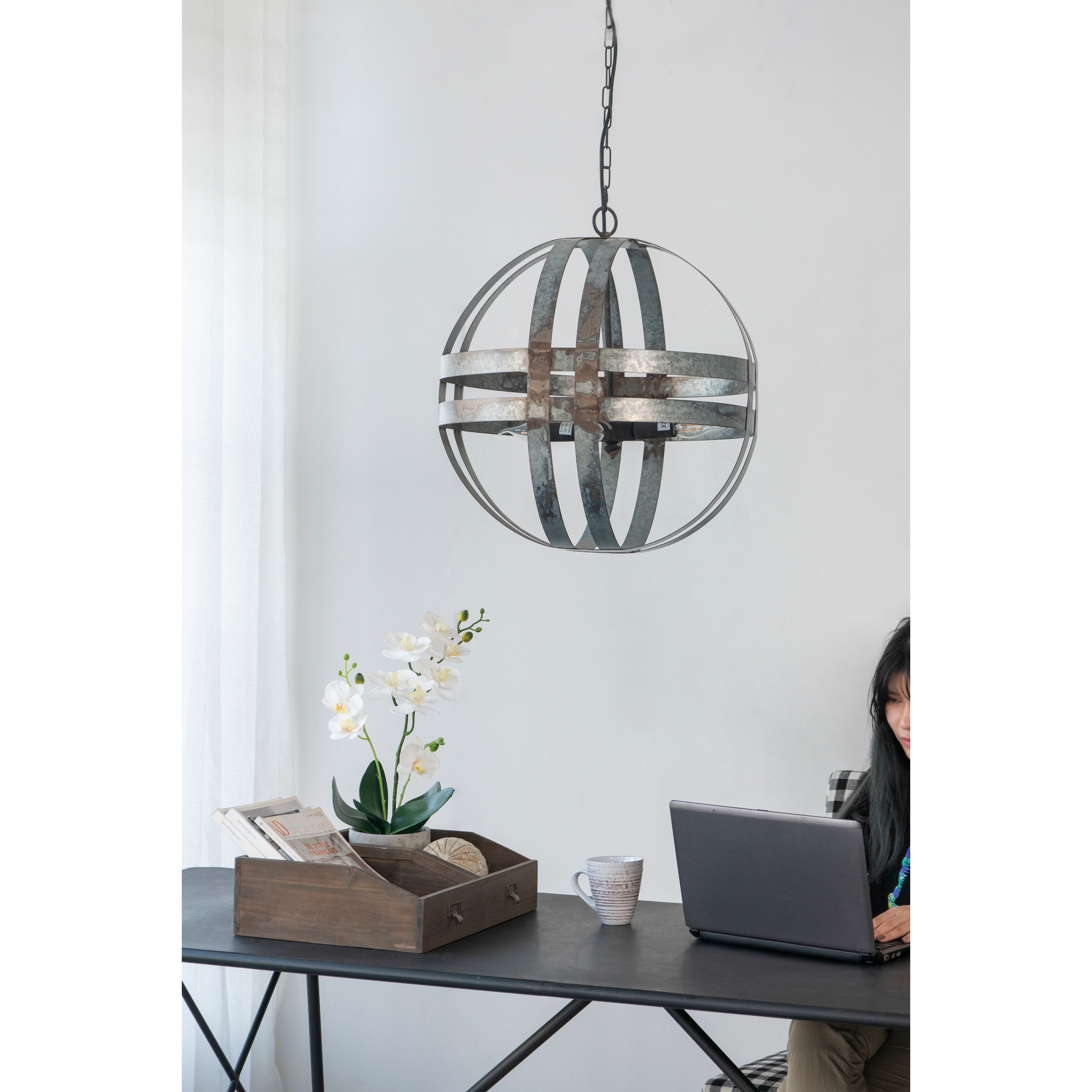 Globe Chandelier Gray Stairway Ceiling Lighting Hanging Ceiling Light Fixture with Adjustable Chain for Mudroom Bed Bath Beyond 41346197