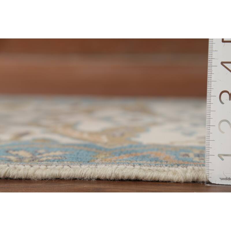 All-Over Oushak Indian Runner Rug Handmade Wool Carpet - 2'7"x 7'8"