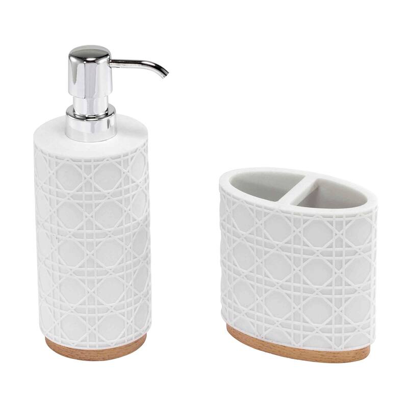 Nicole Miller Lena Toothbrush Holder & Lotion Dispenser Set