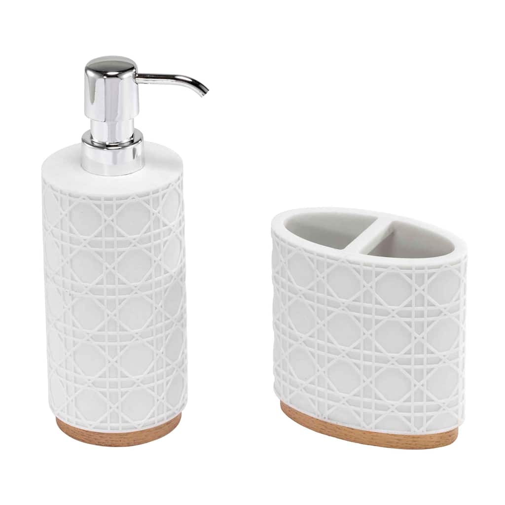 Nicole Miller Lena Toothbrush Holder & Lotion Dispenser Set