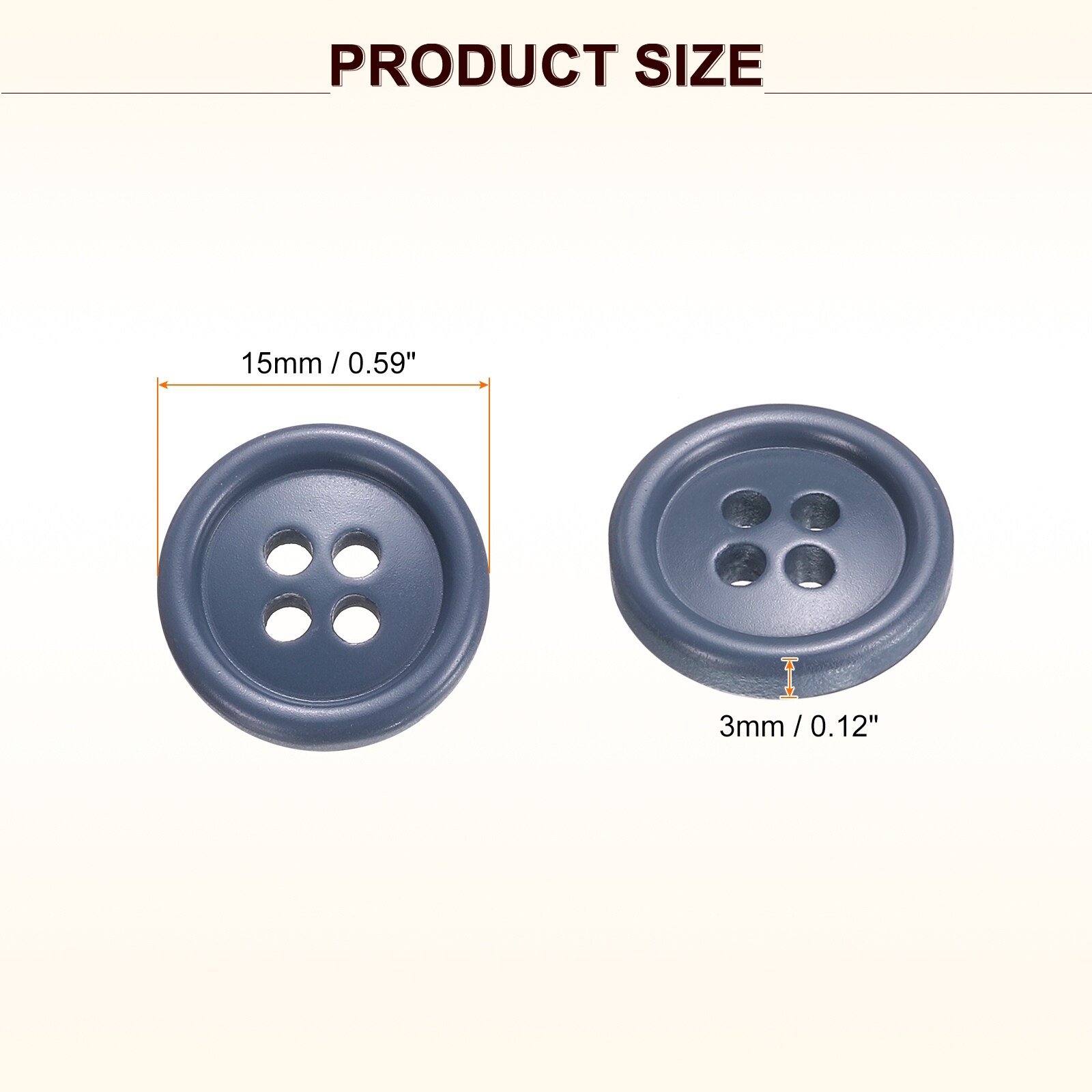 Sewing Button 4 Holes Resin Round Craft Replacement Button for Clothing DIY Crafts Decoration