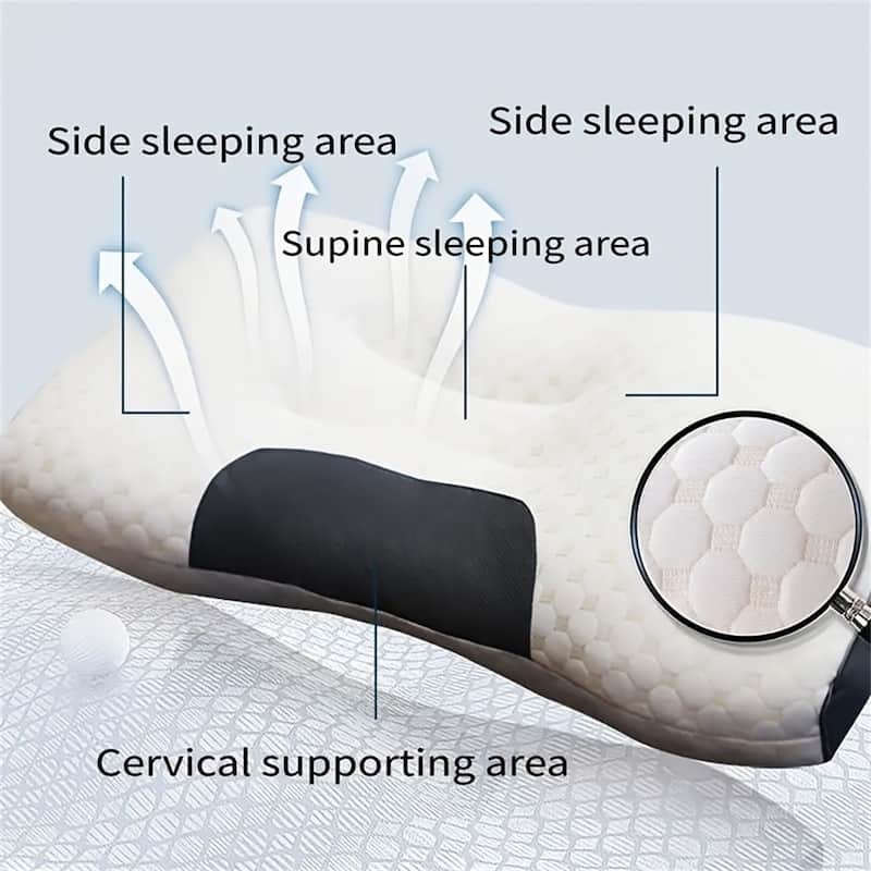 Bed Pillows for Sleeping Set of 2/4/6, Ergonomic Cervical Neck Pillows, Gusseted Pillow for Back, Stomach or Side Sleepers