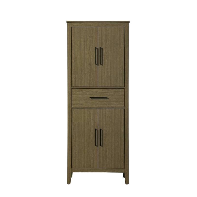 Laura 16-28 Inch Bath Storage Cabinet - Chestnut Brown - 28"