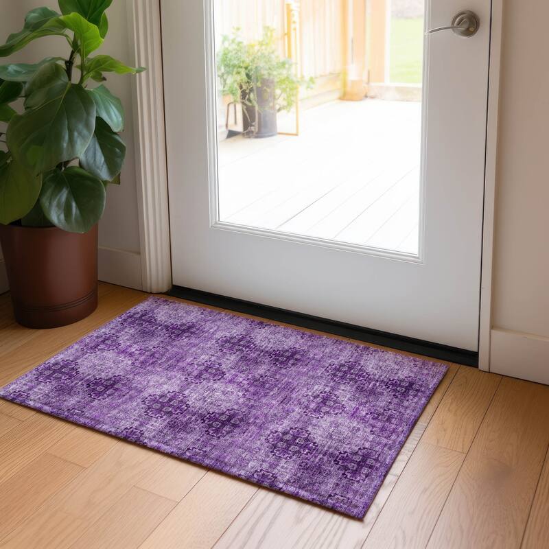 Alsi Garden-Inspired Weather Resistant Classic Meets Modern Outdoor Rug