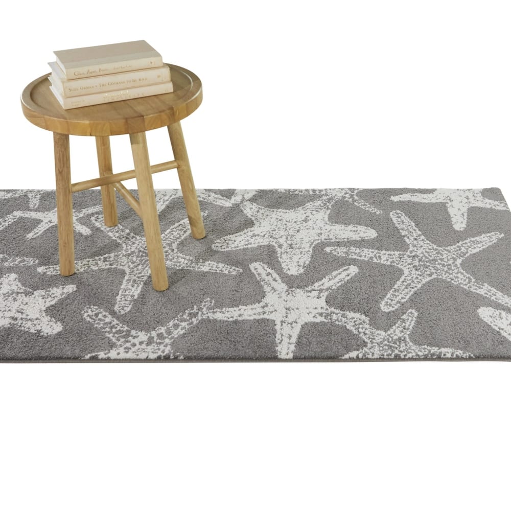 Leyton Nautical Solid Starfish Coastal Area Rug