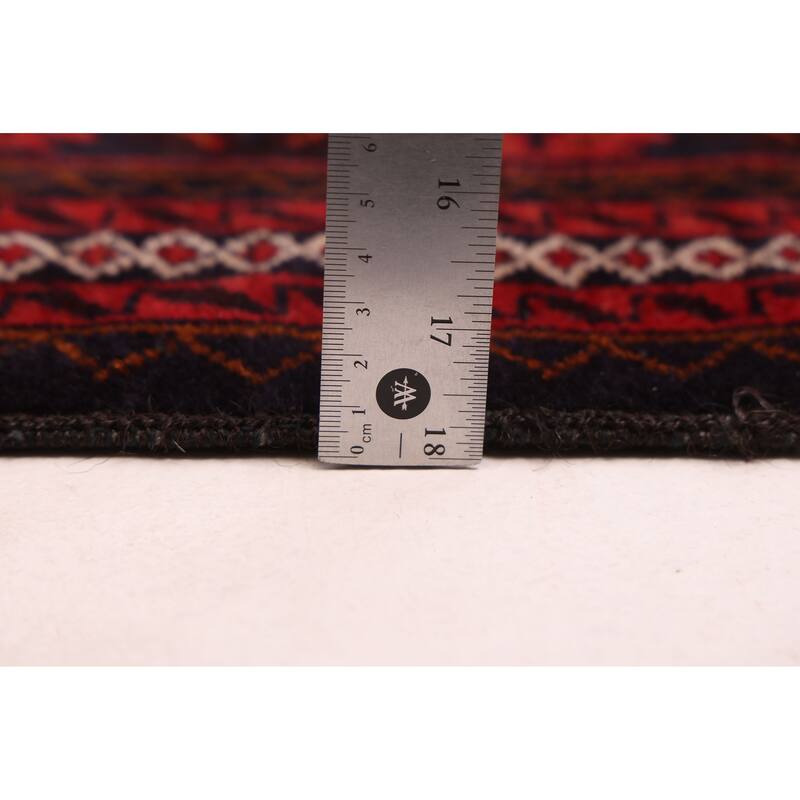 ECARPETGALLERY Hand-knotted Teimani Dark Navy Wool Rug - 3'5 x 9'1