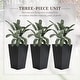 preview thumbnail 4 of 17, Outsunny Set of 3 Tall Planters, Outdoor & Indoor Flower Pot Set for Front Door, Entryway, Patio and Deck